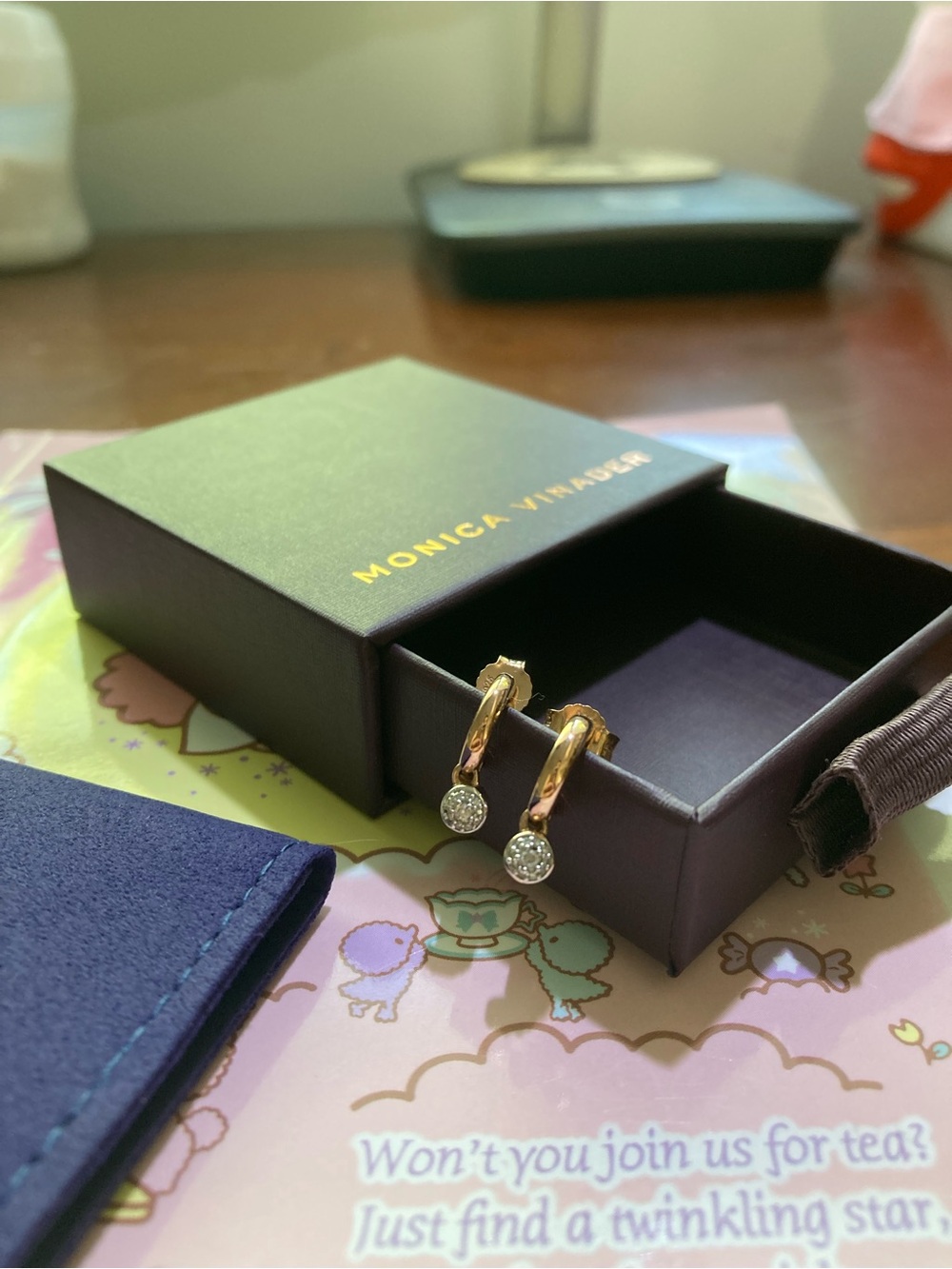 Monica Vinader 18k Rose Gold Vermeil Earrings